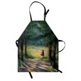 thumbnail image 1 of Kids Apron Watercolor Ancient Traditional Story Illustration Girl with Red Dress Brush Strokes, Unisex Kitchen Bib Apron with Adjustable Neck for Cooking Baking Gardening, Multicolor, by Ambesonne, 1 of 3
