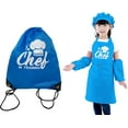 thumbnail image 1 of Kids Aprons for Cooking and Baking with Draw String Bag - 5 Piece Set, 1 of 4