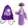 thumbnail image 1 of Kids Aprons for Cooking and Baking with Draw String Bag - 5 Piece Set, 1 of 4