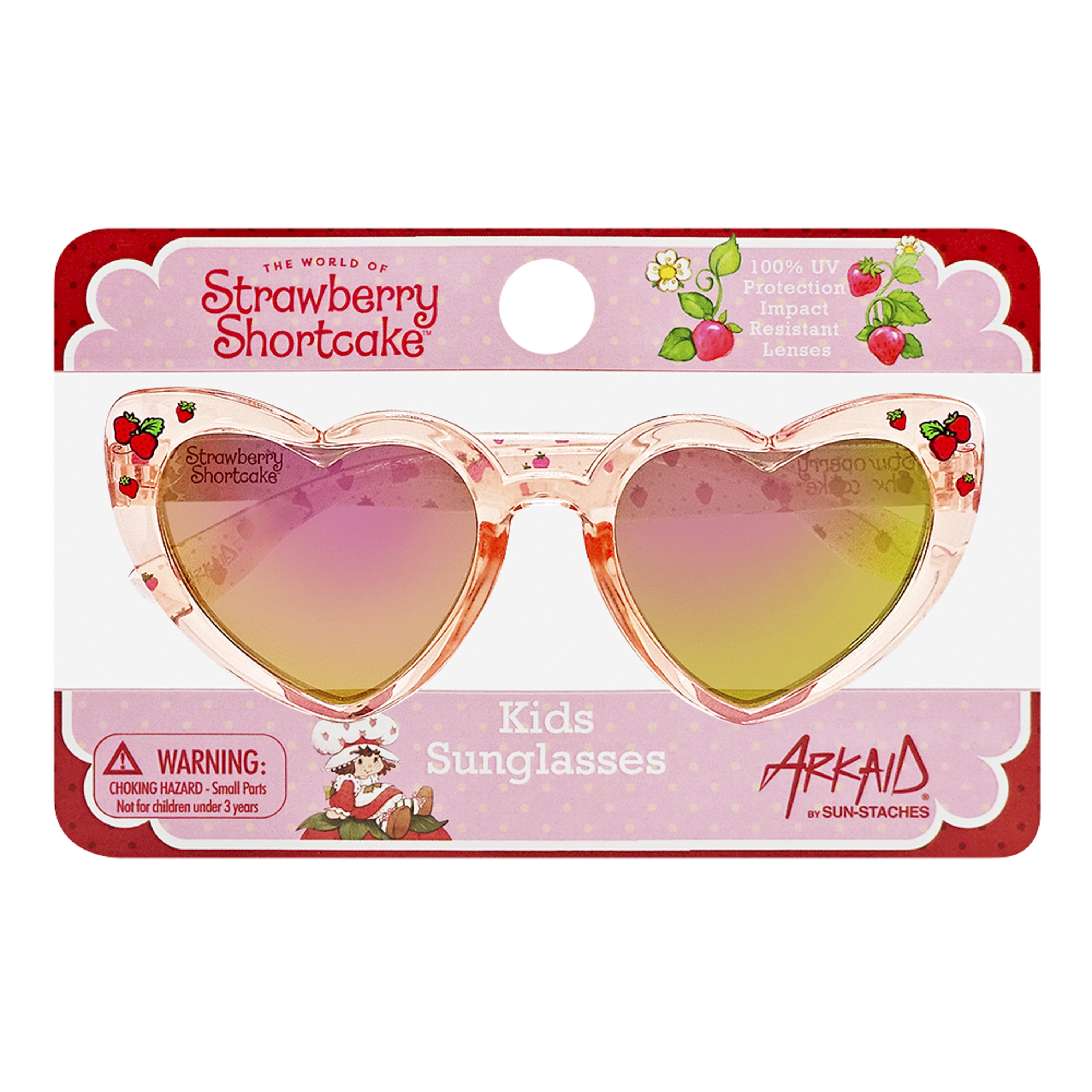 Kids Arkaid Strawberry Shortcake Pink Heart Frame Sunglasses