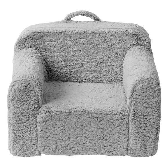Luxury Toddler Armchair with 25D Sponge Support  Snug Sherpa Fabric Kids Sofa for Reading & Playtime