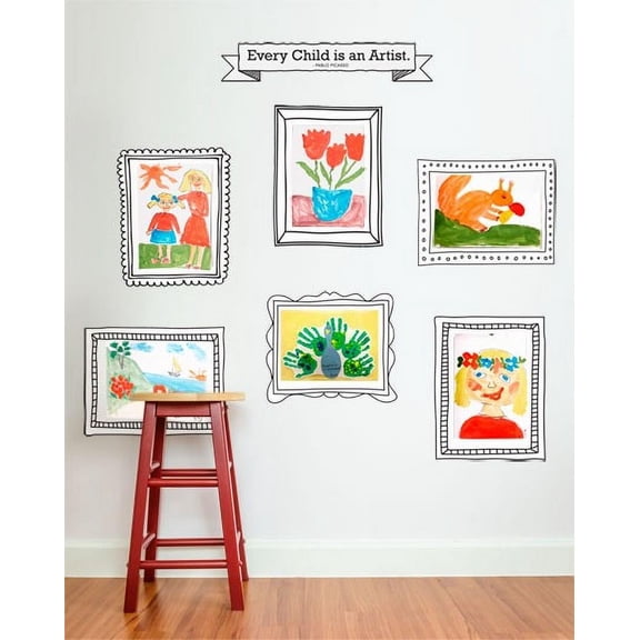 Kids Art Display Frames Vinyl Wall Sticker