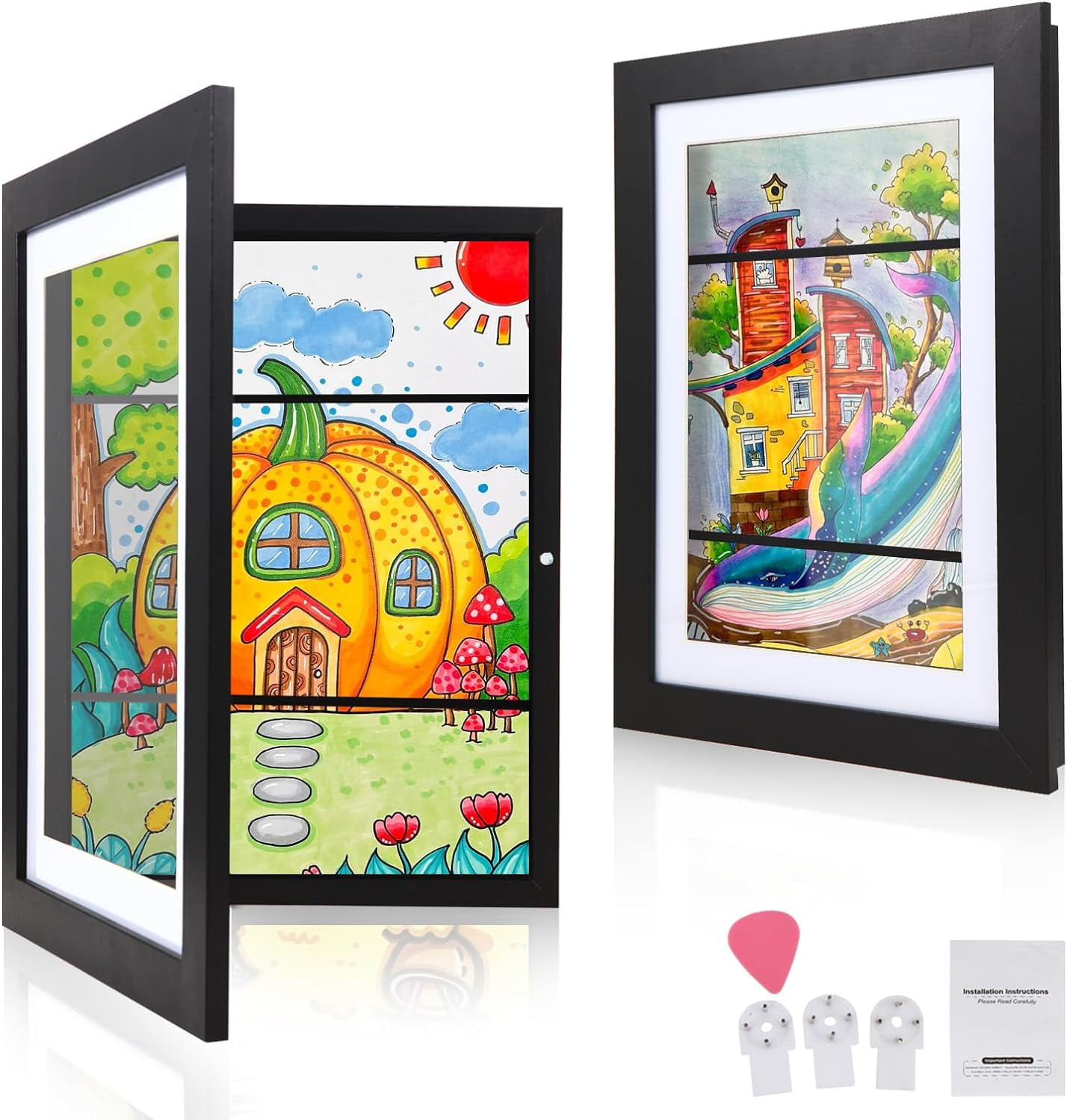 Kids Art Frame,2PCS Kids Artwork Frames Changeable Children Art