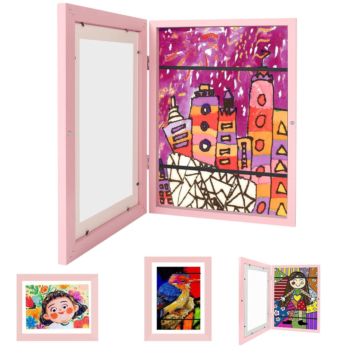 Kids Art Frames,DFITO A4 Picture Frame Displays,Front Opening Artwork ...