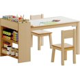 Kids Art Table, Wooden Kids Craft Table for Playroom, Kids Activity