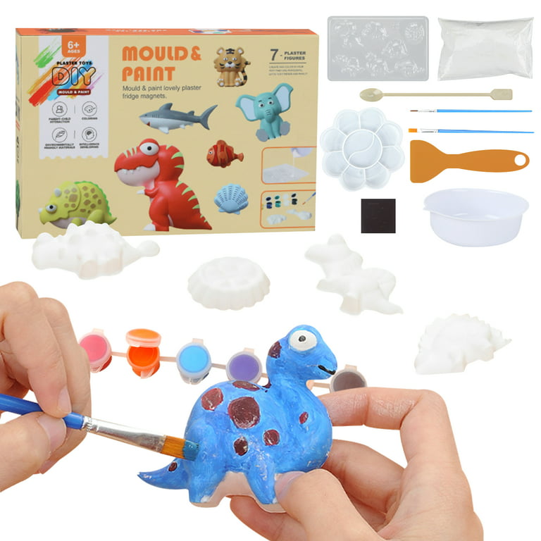 Kids Arts Crafts Set Dinosaur Toys Painting Kit Figurines for Boys