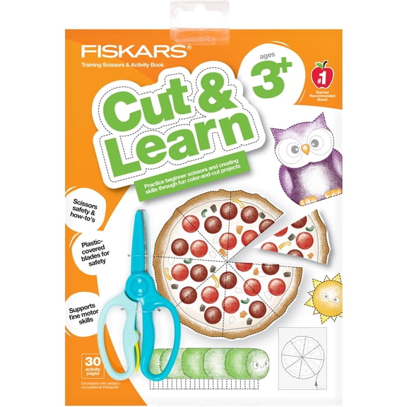 Kids Arts and Crafts Cut & Create Training Scissors & Activity Book, Educational Easter Basket Stuffer (Ages 3+)
