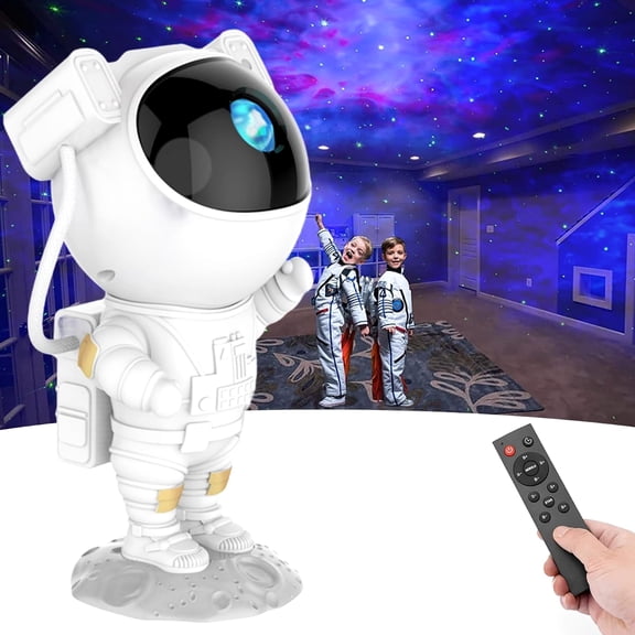 Kids Astronaut Star Projector Night Light 17, Clear