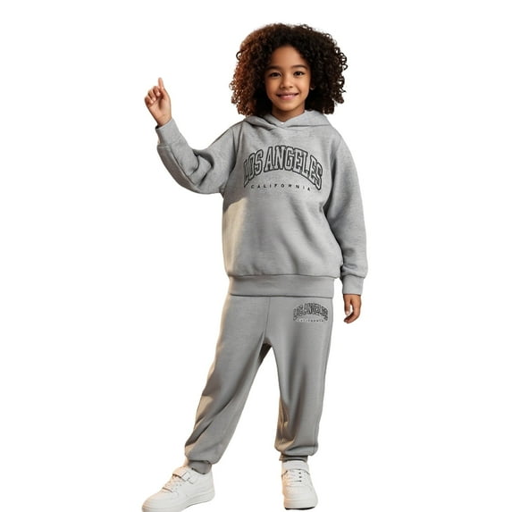 Kids Athletic Clothes Sets Long Sleeve Solid Pullover Hoodie Sweatpants 2 Pcs Fall Clothes Girls Clothing Size 4-5 Years Cute Boy Girl Clothing