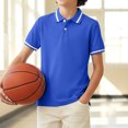 thumbnail image 1 of Kids' Athletic Polo Shirt Quick Dry Team Practice Top PE Class Clothing Collared, 1 of 4