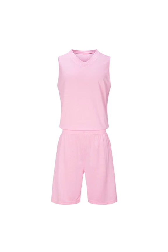 Kids Athletic Set 2-Piece Pink, Quick-Dry Sports Outfit for Boys and Girls - Tank Top & Shorts for Play, Basketball, PE Class - Ages 6-12,Size 8-9T