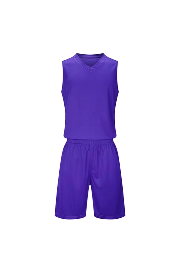 Kids Athletic Set 2-Piece Purple, Quick-Dry Sports Outfit for Boys and Girls - Tank Top & Shorts for Play, Basketball, PE Class - Ages 6-12,Size 10-11T