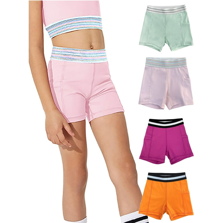 Kids Athletic Shorts for Toddler Big Girls Little Girls Basketball Running Gym Workout Active Short