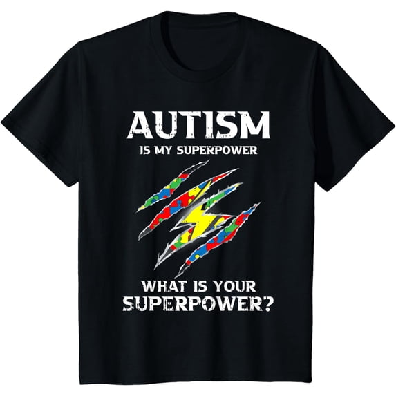 Kids Autism Is My Superpower Cool Autism Awareness Gifts For Kids T-Shirt