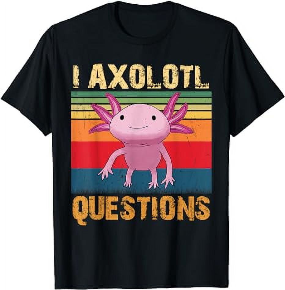 Kids Axolotl-Shirt I Axolotl Questions Retro Cute Anime Boys T-Shirt ...