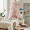 thumbnail image 1 of Kids Baby Bed Canopy for Girls,Princess Hanging Dome Mosquito Net Bed Curtain Canopy Bedding Room Decor, 1 of 7