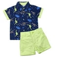 thumbnail image 1 of Kids Baby Boy Gentleman Clothes Dinosaurs Shirt Top Shorts Outfits Set,1-6Years, 1 of 4