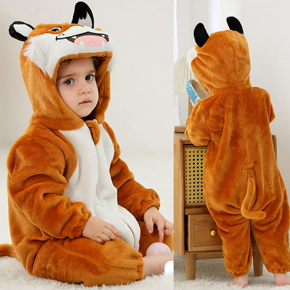 Kids Baby Boy Girl Jumpsuit Kids Animal Outfits Baby Bodysuit Long Sleeve Halloween Outfits for Girls Kids Onesie Outfit 3-4 Years