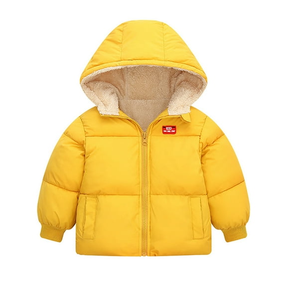 Kids Baby Boy Girl Toddler Winter Warm Hooded Jacket Down Coat Padded Fleece Overcoat Puffer