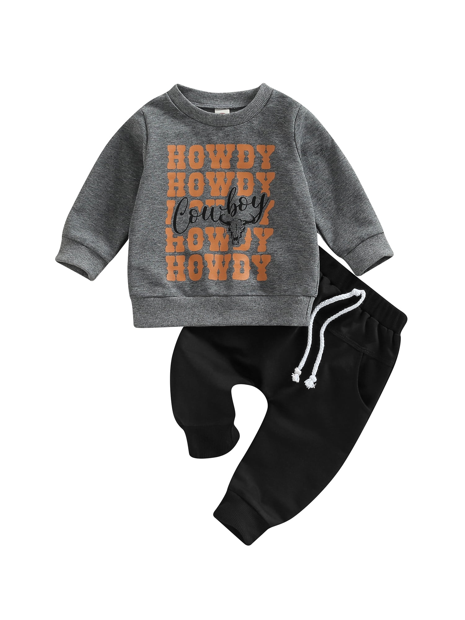 Kids Baby Boy Long Sleeve Christmas Clothes Set T-shirt+Plaid