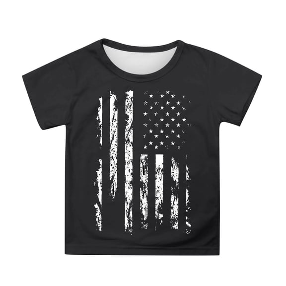 Kids Baby Boys America Flag Short Sleeve Crewneck Shirts Independent Theme Prints T Shirt Patriotic Tops Tee Clothes size 12-13T