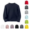 thumbnail image 1 of Kids Baby Boys Girls Shirts High Collar Soft T Shirt Unisex Long Sleeve Tee Tops Kids Dance Tops Girls 9-10 Years, 1 of 3