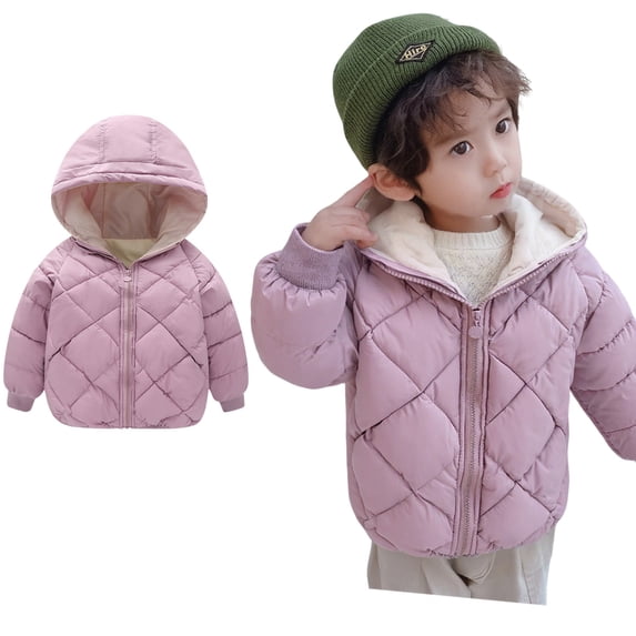 Kids Baby Boys Girls Winter Coat,Baby Boys Puffer Coat Hooded Jacket Long Sleeve Light Winter Coats for Baby Girls Thick Parka Baby Clothes