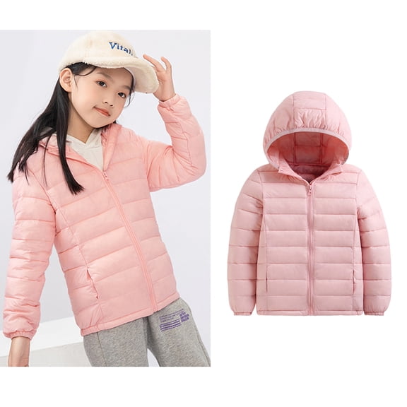 Kids Baby Boys Winter Coat,Baby Girls Puffer Coat Hooded Jackets with Pockets Thicken Windproof Zipper Warm Outwear for Baby Boys Kids Fall Jacket Baby Clothes