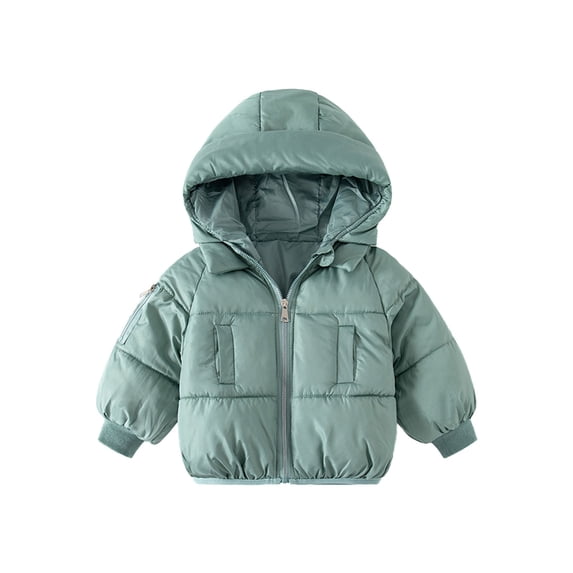 Kids Baby Boys Winter Coat,Kids Puffer Coat Hooded Jacket Long Sleeve Light Winter Coats for Baby Boys Winter Warm Outerwear Baby Boy Clothes