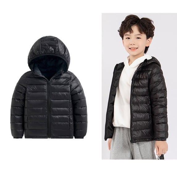 Kids Baby Boys Winter Coat,Little Boys Girls Puffer Coat Baby Hoodie Zipper Up Down Coats for Baby Kids Winter Warm Outwear Jacket Coat Winter Baby Girl Clothes