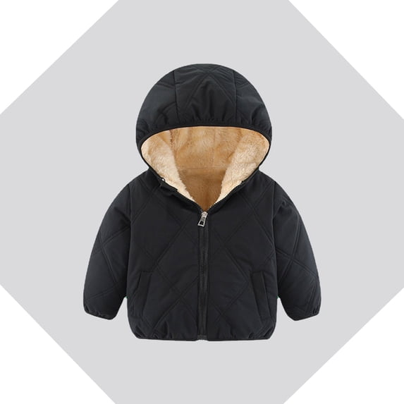 Kids Baby Boys Winter Coat,Little Boys Girls Puffer Coat Hooded Jacket Thicken Windproof Zipper Warm Outwear for Kids Baby Boys Kids Fall Jacket Baby Girl Clothes Winter