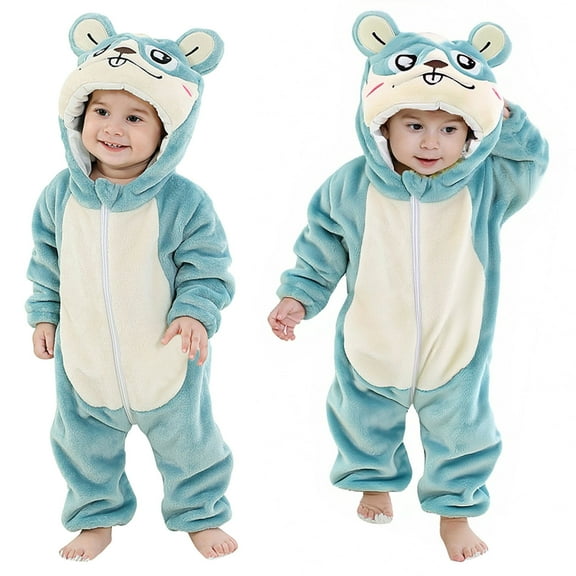 Kids Baby Girl Boy Hooded Romper Unisex Kids Romper Long Sleeve Outwear Baby Christmas Romper Kids Girl Outfits 4-5 Years