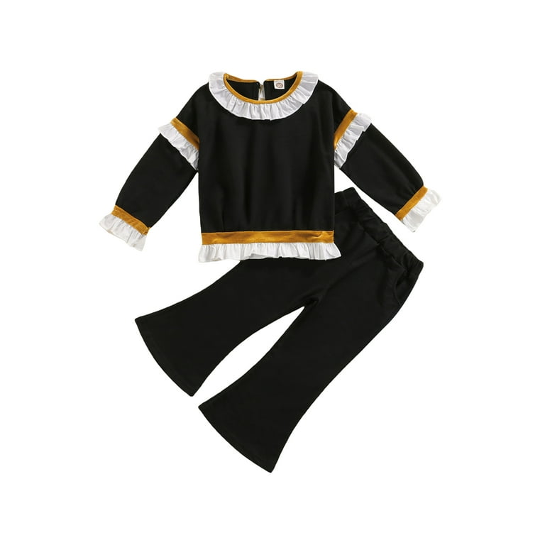 Kids Baby Girl Clothes Tracksuit Casual Long Sleeve Ruffle