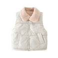 thumbnail image 1 of Kids Baby Girls Boys Winter Puffer Vest Sleeveless Jacket Warm Padded Vest Cute High Neck Vest Down Puffer Vest Fall Winter Outfit Clothes for Boys And Girls 5-6 Years, 1 of 7