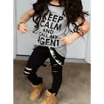 thumbnail image 1 of Kids Baby Girls Clothes Tops T-shirt Pants Leggings Outfits Set, 1 of 5