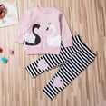 thumbnail image 1 of Kids Baby Girls Outfit Top T-shirt Long Sleeve Pants Set Cotton Toddler Autumn Clothes Tracksuit, 1 of 9