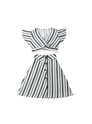 Summer Toddler Kids Baby Girls Clothes Crop Tops Denim Skirt Dress