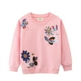 thumbnail image 1 of Kids Toddler Baby Girls Spring Autumn Animal Print Sweatshirts Cotton Casual Crew Neck Long Sleeve Tops Pullover Sweater Shirt 1-2T, 1 of 7