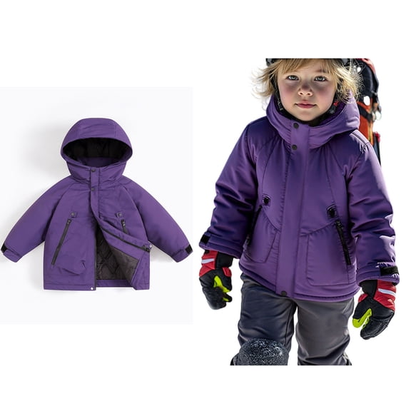 Kids Baby Girls Winter Coat,Baby Girls Puffer Coat with Hoods Zipper Windproof Jacket Outwear for Baby Kids Outerwear Coats Baby Boy Clothes