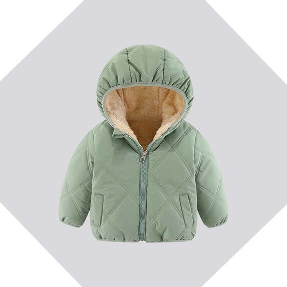 Kids Baby Girls Winter Coat,Kids Puffer Coat Baby Hoodie Zipper Up Down Coats for Kids Baby Boys Thick Fleece Parka Warm Thick Clothes