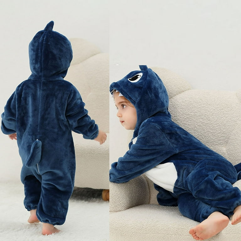 Kids Baby Hooded Romper Kids Animal Outfit Long Sleeve Bodysuit