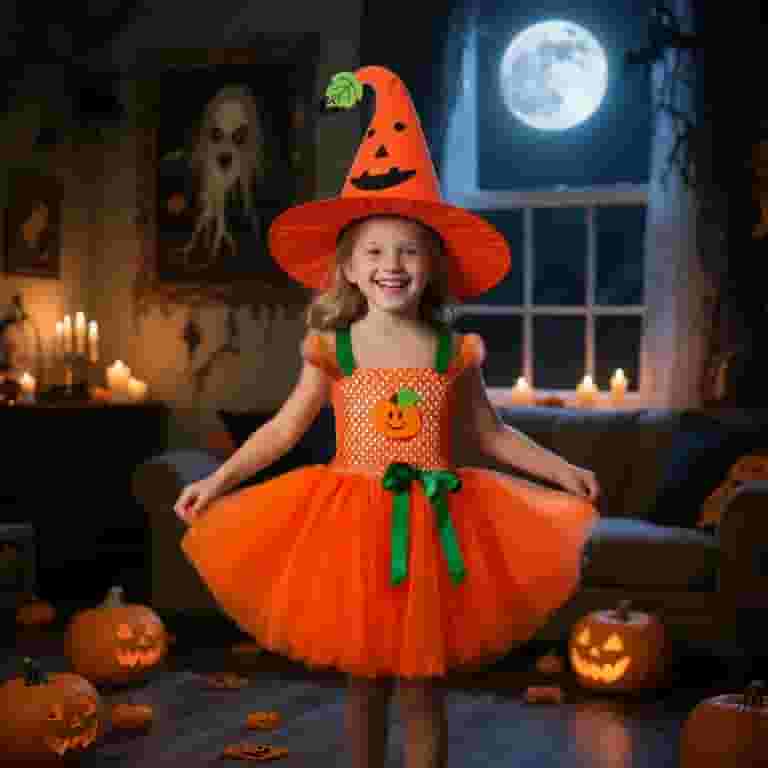 Kids Baby Pumpkin Zip up Hoodies Romper Jumpsuit Cotton With Hat