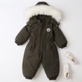 thumbnail image 1 of Toddler Snowsuit Baby Boys Girls Ski Suit Waterproof Coats Jumpsuits Thick Warm Winter Outfit Outwear for Kids 12-18 Months, 1 of 4