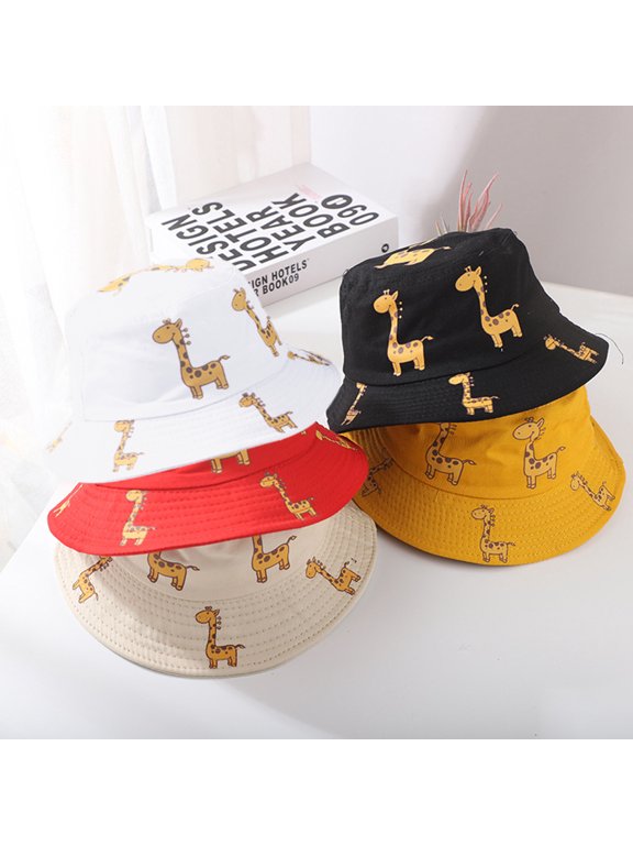 Kids Baby Sun Hat Anti UV Giraffe Print Summer Boys Girls 1-4Y Cap