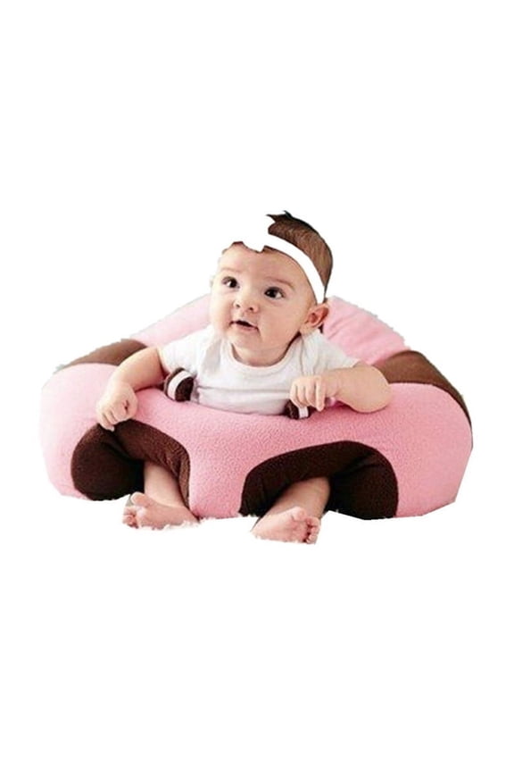 Baby Support Seat Sofa Cushions Plush Soft Animal Shaped Comfortable For 0-12 Months (Pink)