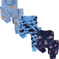 thumbnail image 1 of Kids Baby Toddler Boy Pajamas Pjs Clothes Sleepwear Super Soft Snug Fit - 3 Pack Size 12M to 8y, 1 of 5