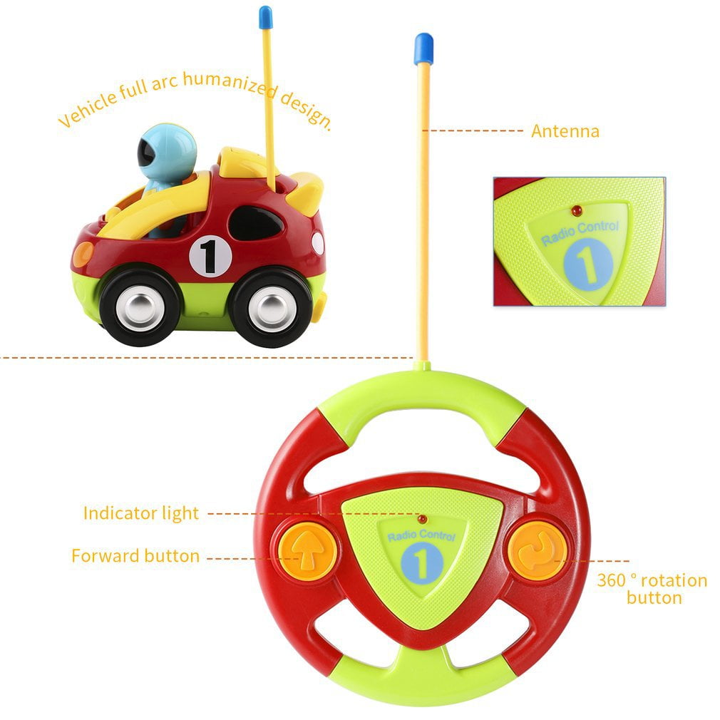 Kids Baby Toddlers Cartoon Astronaut R/C Race Car Radio Control Toy Gift