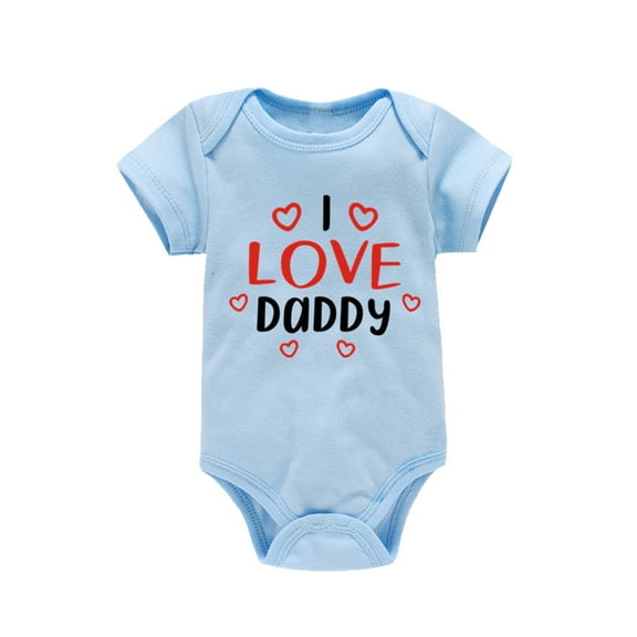 Kids Baby Valentine's Day Toddler Girls Boys Letter Heart Prints Shorts Sleeves Jumpsuit Romper 6-9 Months