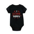 thumbnail image 1 of Kids Baby Valentine's Day Toddler Girls Boys Letter Heart Prints Shorts Sleeves Jumpsuit Romper 9-12 Months, 1 of 2