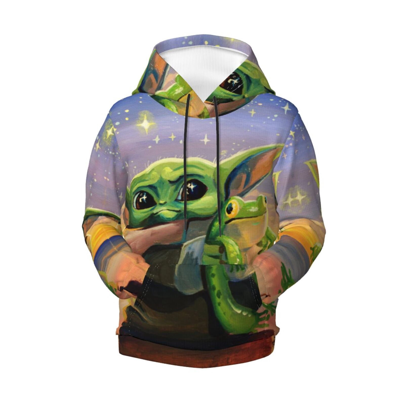 Kids Baby Yoda Hoodie 3d Printed Long Sleeve Pullover Hoodie Novelty Cartoon Anime Game Hooded